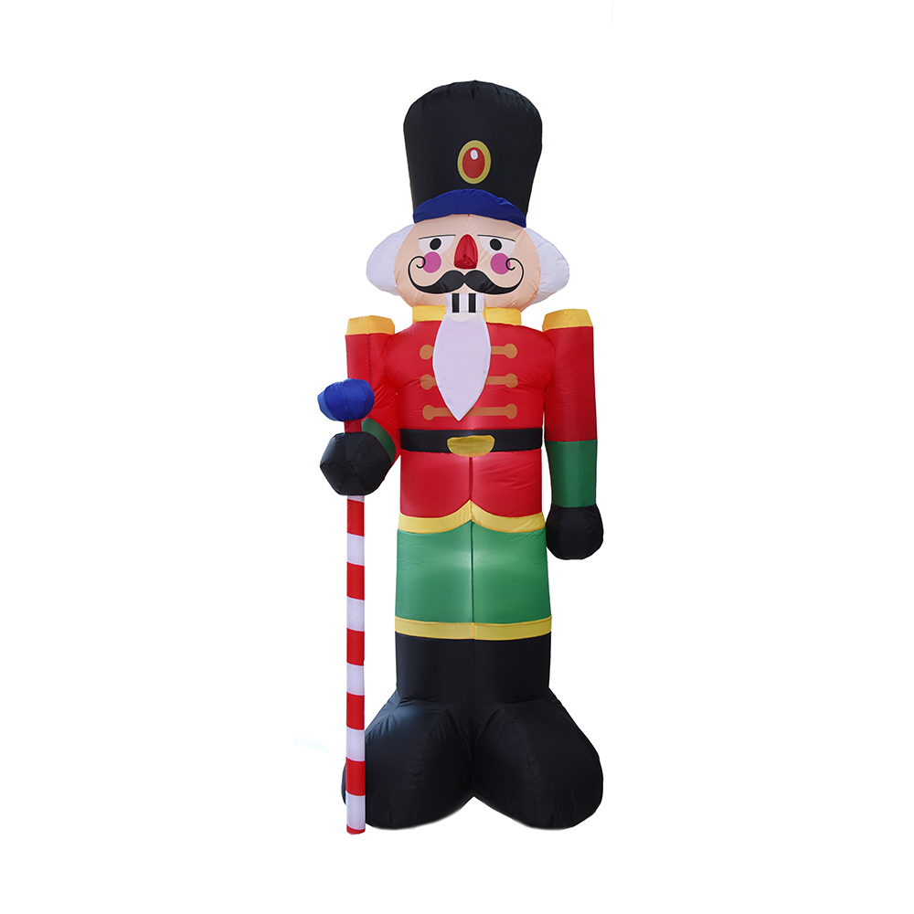 240cm Nativitatis inflatabilis nutcracker miles insignia velit constructa in lumina duci