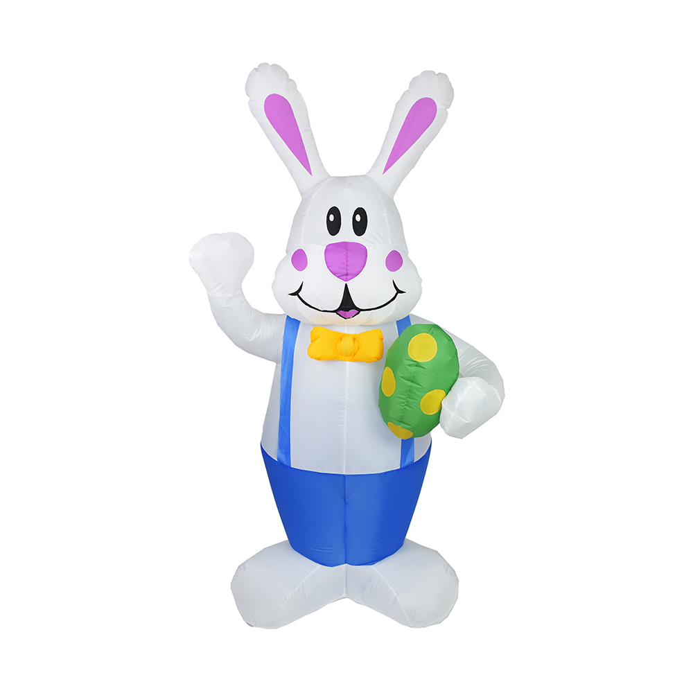 VI Foot Paschae Inflatable Blue Bunny tenet ova Outdoor Decorations (DUXERIT inclusa)