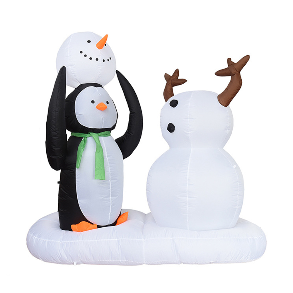 210cm Class aptent penguin cum snowman inflatable velit ornamentis constructum in ducitur.