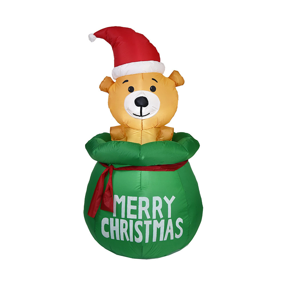 150cm Nativitatis inflatable Teddy ursus velit ornamentum constructum in ducitur luminum