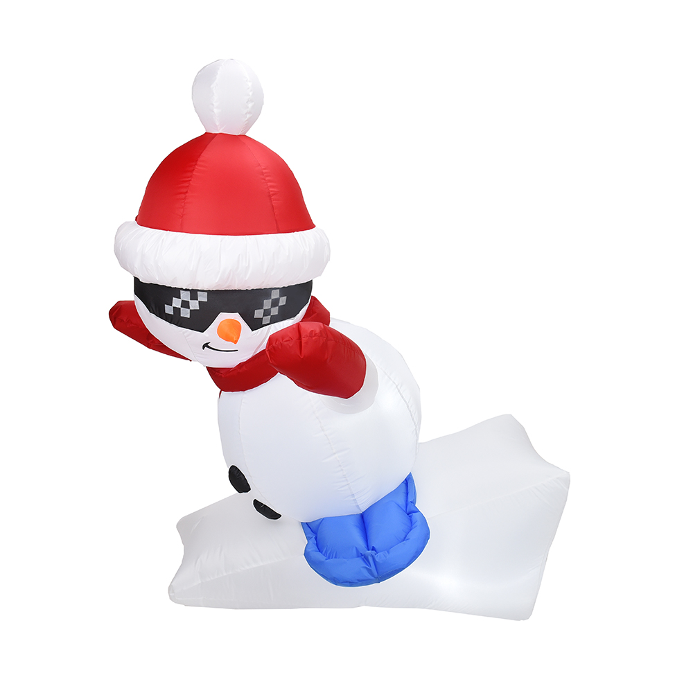 150cm Nativitatis inflatable ski snowman velit ornamentum constructum-in ducitur.