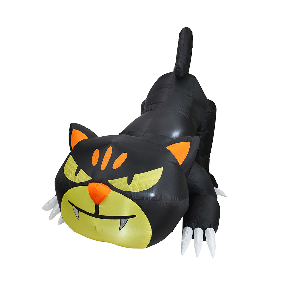 180cm Halloween inflatable cat nigrum inflatabile constructum in ducitur.