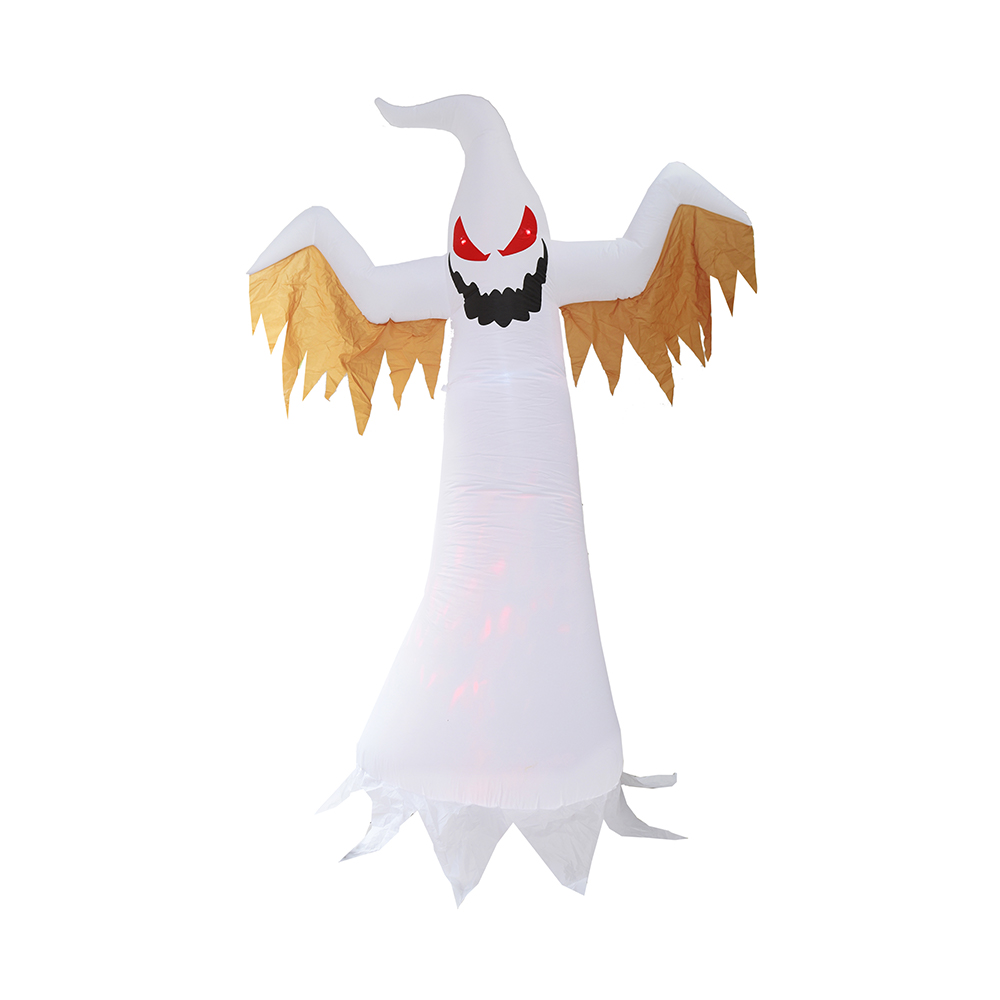 240cm Halloween inflatable ignis flamma alba spiritus velit ornatum in ducitur.